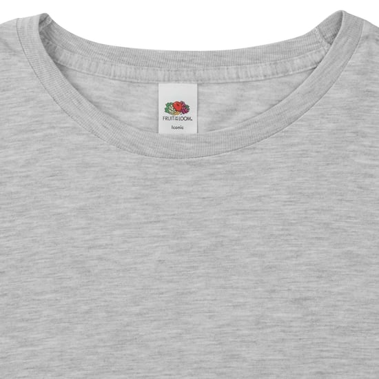 Fruit Of The Loom Mens Iconic 150 Long-Sleeved T-Shirt (Grey Heather) - Image 3