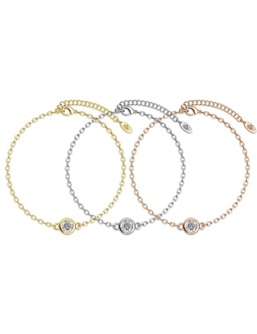 Pulsera Trio con Piedras de Nacimiento - Oro y Cristal - Image 1