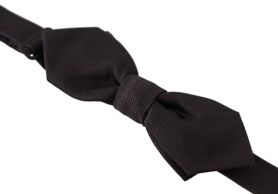 Dolce & Gabbana Black 100% Silk Adjustable Neck Papillon Men's Tie