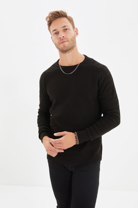 Trendyol Men's Raglan Sleeve Straight Sweater - Image 2