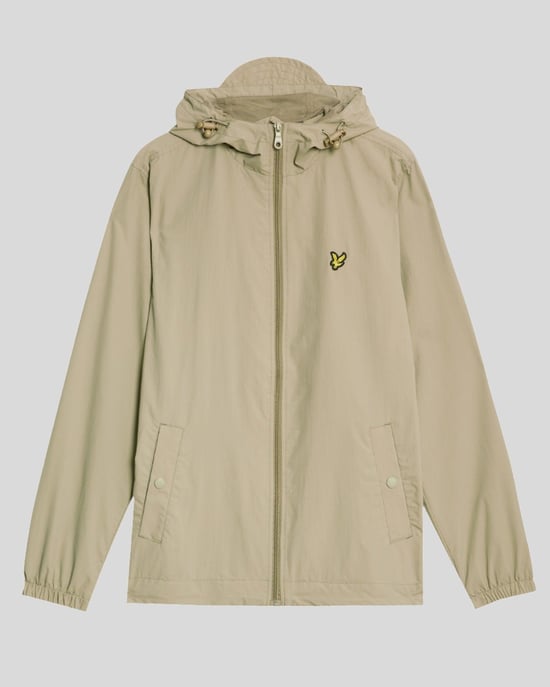 Chaqueta ligera verde corta con capucha Sage Unifrom de Lyle & Scott Branded - Image 5
