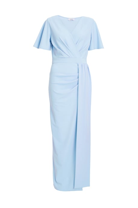 Light Blue Wrap Maxi Dress - Image 1