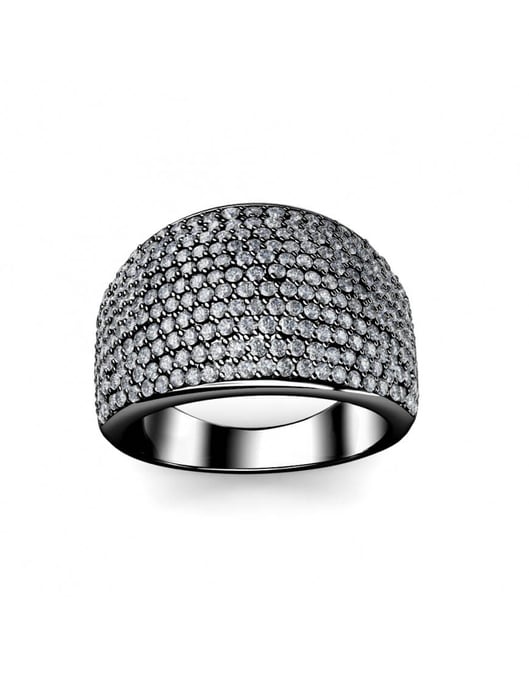 Anillo Glamour Metal - Plata y Gris Antracita - Image 3