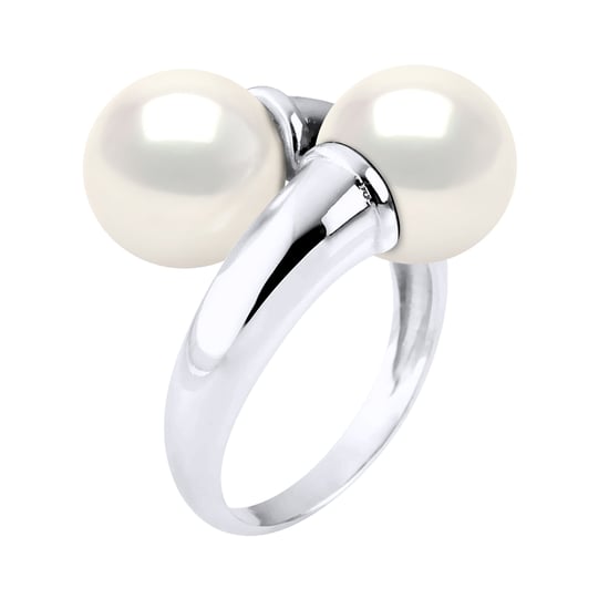 Ring You & Me Bulk - 2 Real Cultured Freshwater Pearls Round 9-10 mm - Image 1