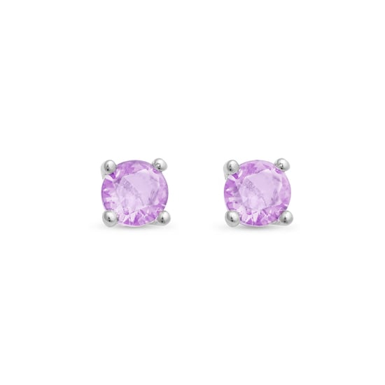Luxenter otieno earrings made of 925 sterling silver and 18K gold plated amethyst zirconia finish