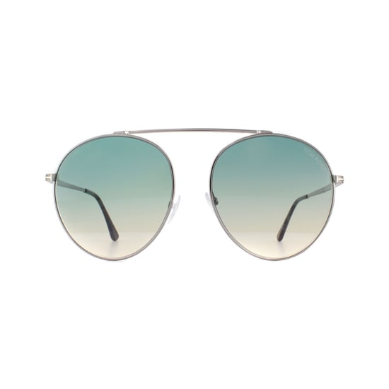 Gafas de sol Tom Ford Simone 0571 14W Plateado Verde Amarillo Degradado - Image 1