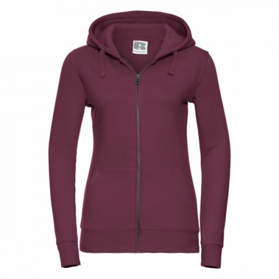 Russell Ladies Premium Authentic Zipped Hoodie (3-Layer Fabric) (Burgundy) - Image 1