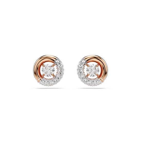 Swarovski 'Dextera' Women's Gold Plated Metal Stud Earrings - Rose 5692258 - Image 1