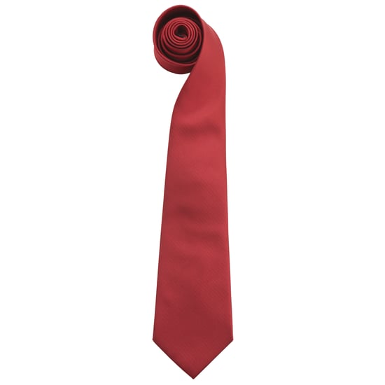 Premier Mens “Colours” Plain Fashion / Business Tie (Red)