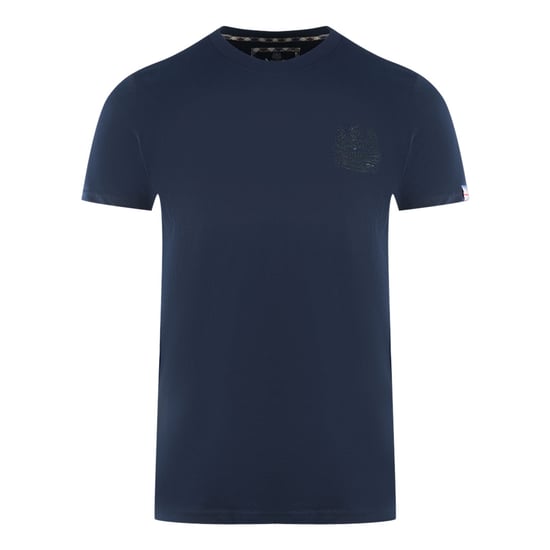 Aquascutum London Tonal Aldis Logo Navy Blue T-Shirt