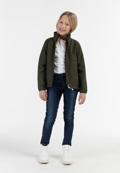 Schmuddelwedda softshell jacket Girls dark olive - Image 2