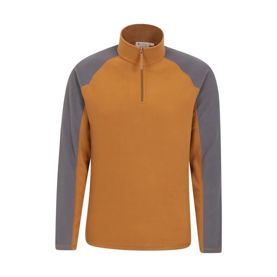 Mountain Warehouse Mens Ashbourne II Half Zip Fleece Top (Mustard) - Image 1
