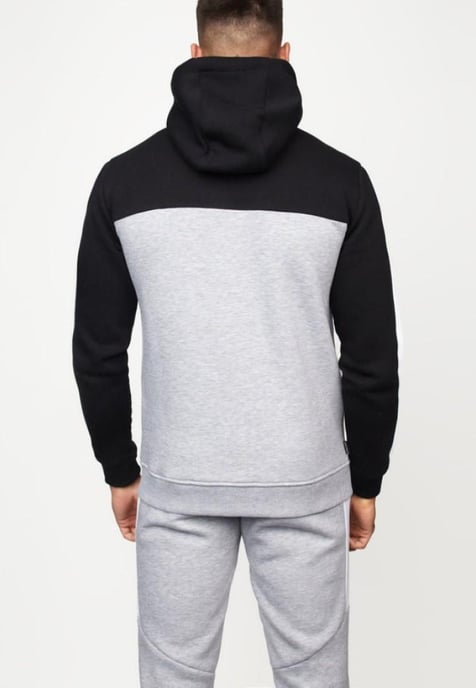 Gym King Koen Sudadera con cremallera para hombre Negro/Gris - Image 2