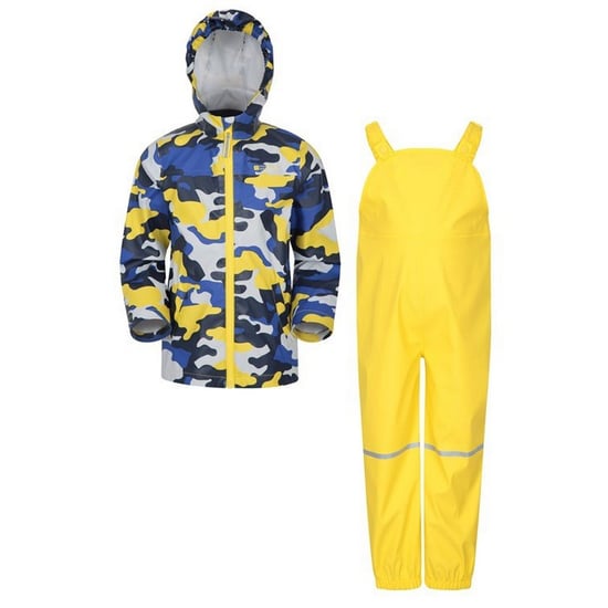 Mountain Warehouse Childrens/Kids Raindrop Camo Waterproof Jacket And Trousers Set (Pale Yellow)