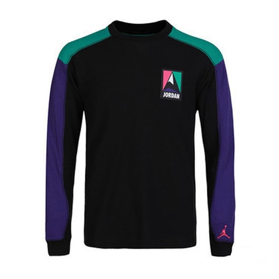 Nike Jordan Logo Crew Neck Black Mens Winter Utility Thermal Top CT3382 010
