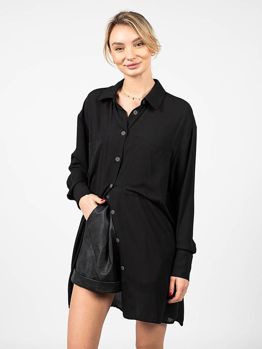 La Haine Inside Us Camisa Melman Mujer Negro - Image 3