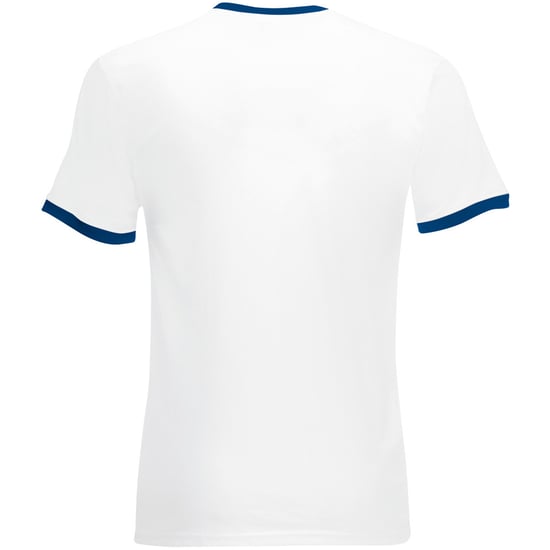 Fruit Of The Loom Mens Ringer Short Sleeve T-Shirt (White/Navy) - Image 2