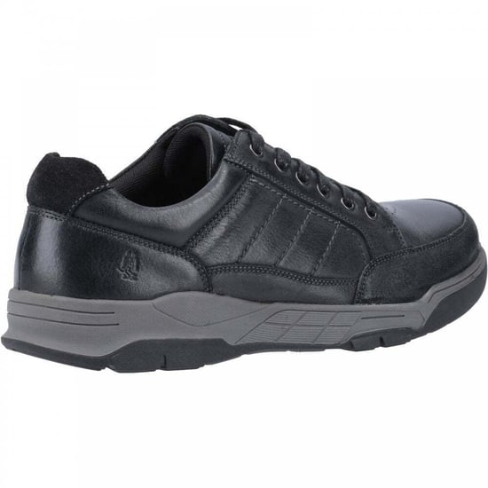 Hush Puppies Mens Finley Leather Shoes (Black) - Image 2