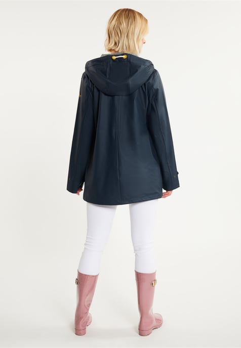 Schmuddelwedda rain jacket women navy grey melange - Image 4