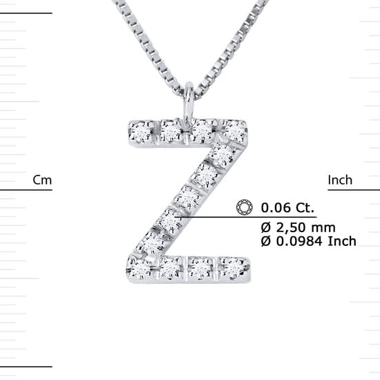 DIADEMA - Necklace with Diamonds - Z - White Gold