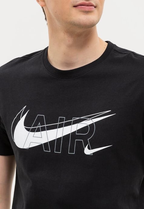 Camiseta Nike Air Print Sportswear con logo multicolor para hombre en negro - Image 3