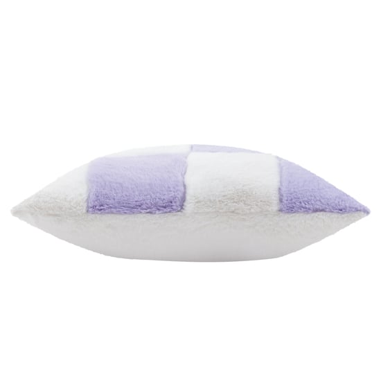 Heya Home Cozee Check Faux Fur Polyester Filled Cushion
