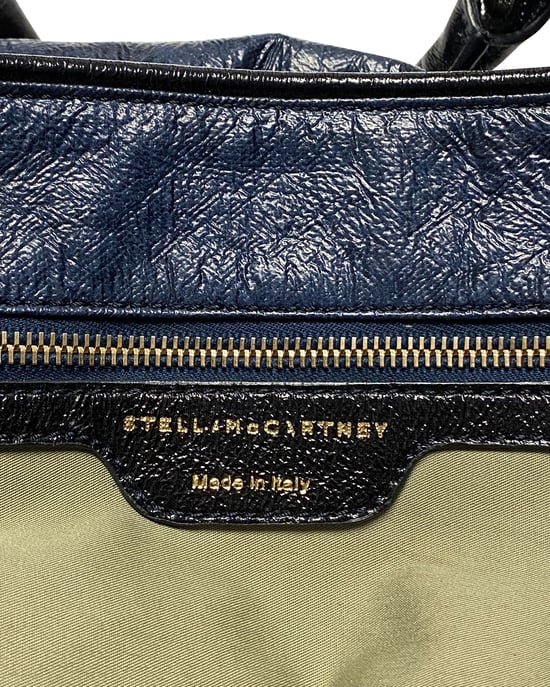 Stella McCartney Tote Bag with Wallet in Blue Faux Leather - Image 5