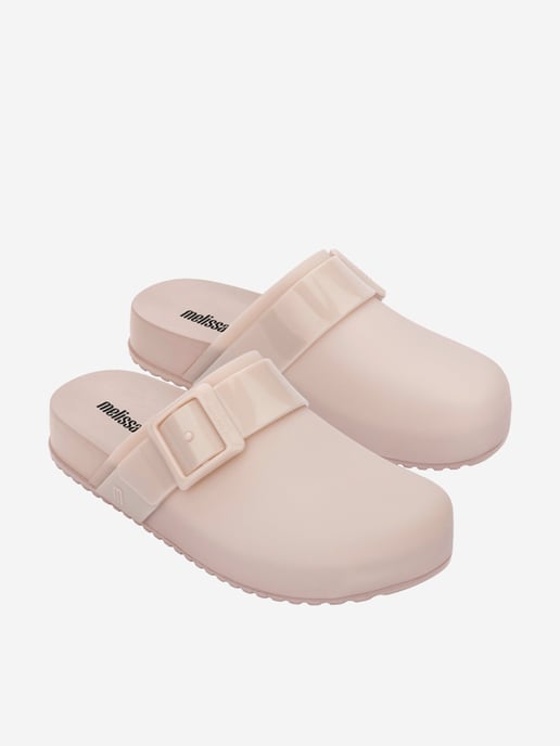 Mini Melissa Girls Cozy Clogs in Beige