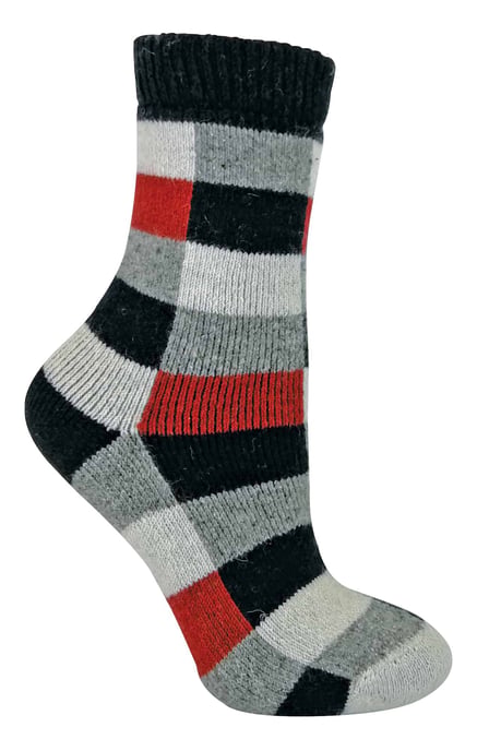 Sock Snob - Calcetines de lana transpirables con estampado de cuadros para mujer - Image 1