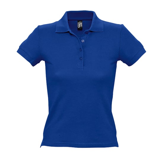 SOLS Womens/Ladies People Pique Short Sleeve Cotton Polo Shirt (Royal Blue) - Image 1