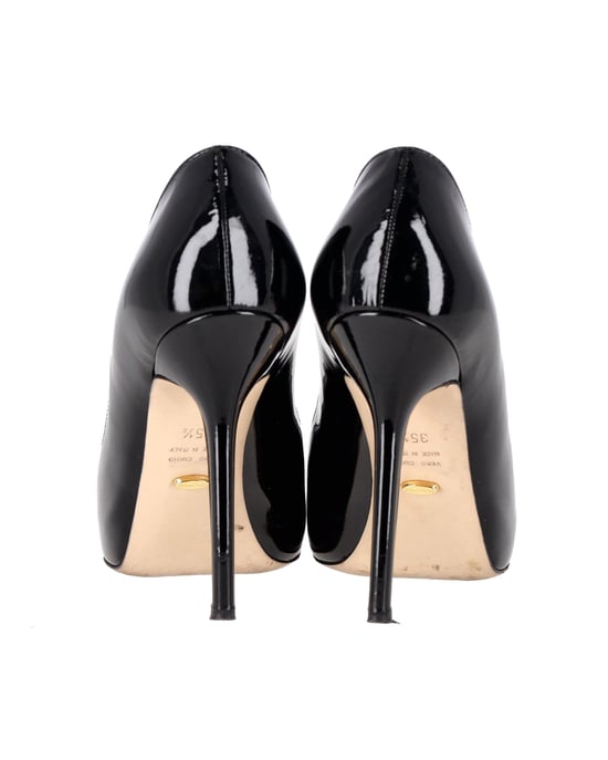 Sergio Rossi High Heel Pumps in Black Patent Leather - Image 4
