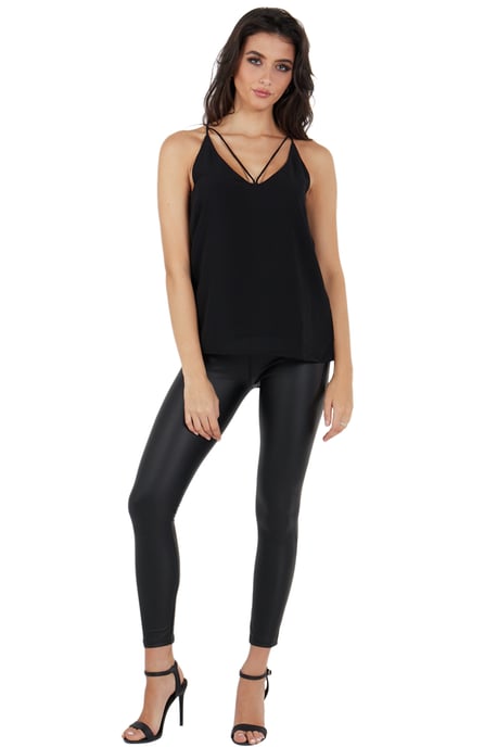 Top camisola liso con tiras - Image 2