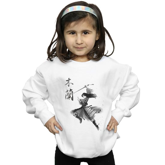 Disney Girls Mulan Movie Sword Jump Sweatshirt (White)