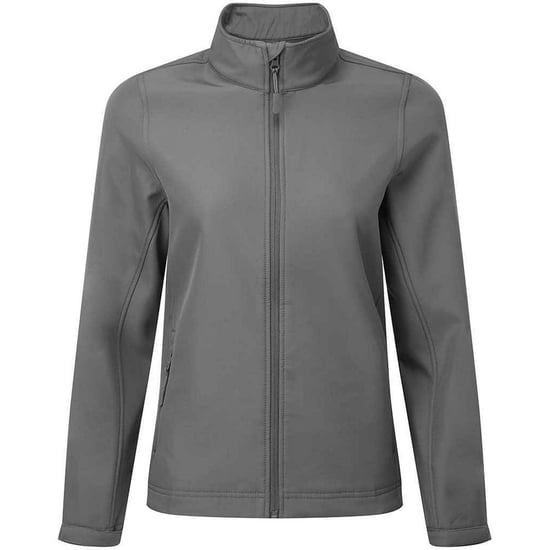 Premier Womens/Ladies Windchecker Soft Shell Jacket (Dark Grey) - Image 1