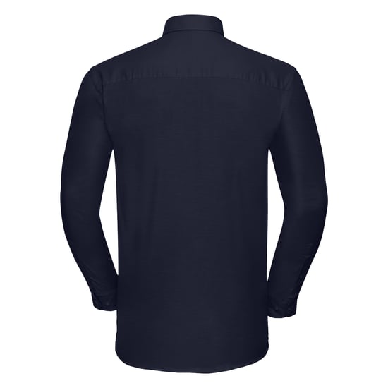 Russell Mens Oxford Easy-Care Long-Sleeved Shirt (Bright Navy) - Image 2