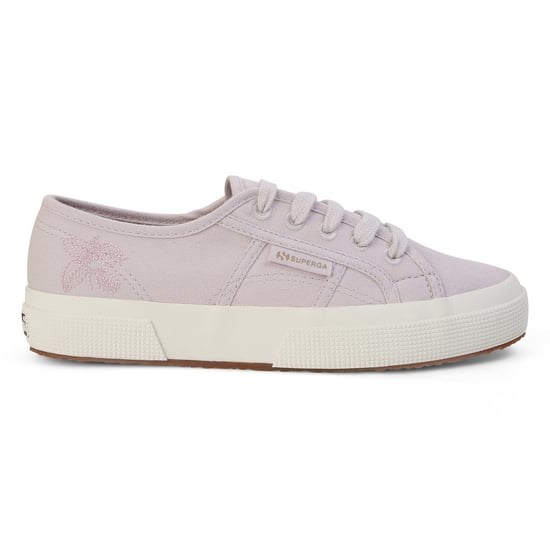 Superga Womens/Ladies Leaves Natural Dyed Embroidered Trainers (Pink Magenta Leaves) - Image 3