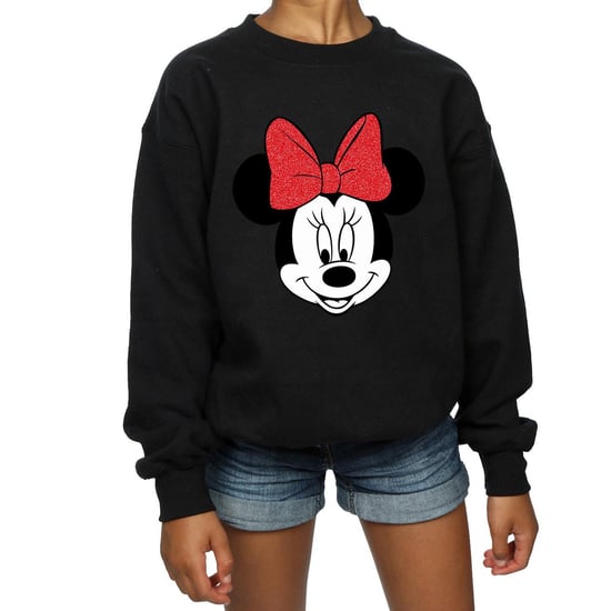Disney Girls Minnie Mouse Head Sweatshirt (Black)