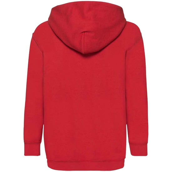 Fruit Of The Loom Kids Unisex Classic 80/20 Hoodie (Red) - Image 2