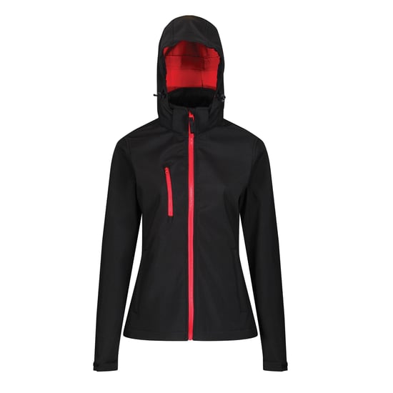 Regatta Womens/Ladies Venturer 3 Layer Membrane Soft Shell Jacket (Black/Red)