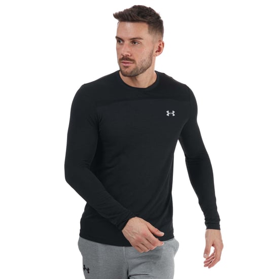 Men's Under Armour UA Seamless Long Sleeve T-Shirt in Black