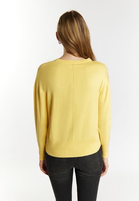 Mymo Knitted pullover women light yellow - Image 4