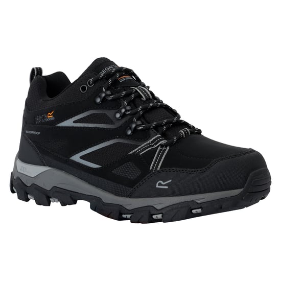 Regatta Mens Holcombe 3 Low Walking Boots (Black/Granite) - Image 4