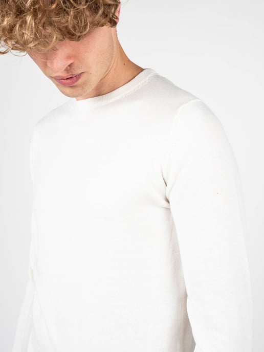 Xagon Man Suéter C-neck del hombre cremoso - Image 5