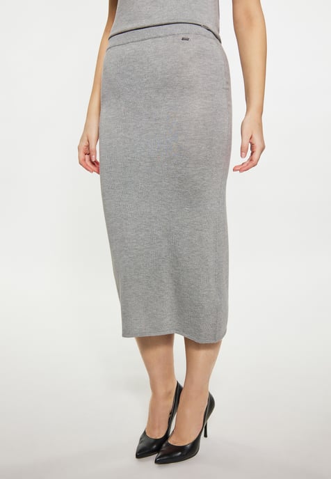 Dreimaster Skirt women light grey melange - Image 3