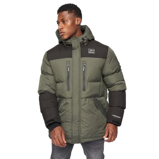 Crosshatch Mens Squadage Panelled Jacket (Olive) - Image 1