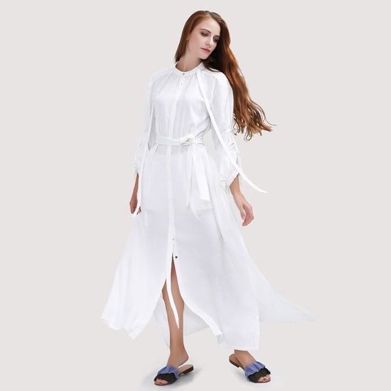 Long textured shirt-dress - Image 2