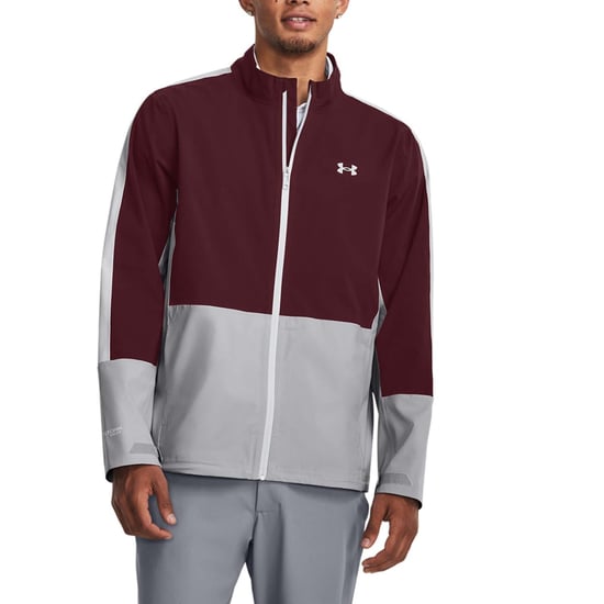 Men's Under Armour Stormproof 3.0 Waterproof Jacket in red maroon