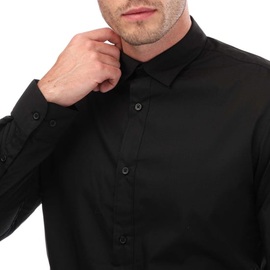 Men's Jack Jones Joe Long Sleeve Shirt in Black