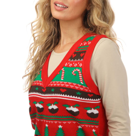 Women's Brave Soul Jacquard Knit Christmas Tank in Red