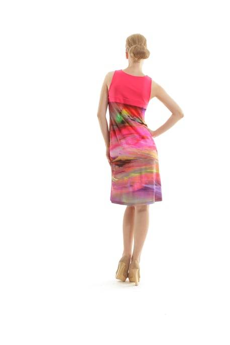 Vestido Impreso con Escote Cuadrado - Image 3